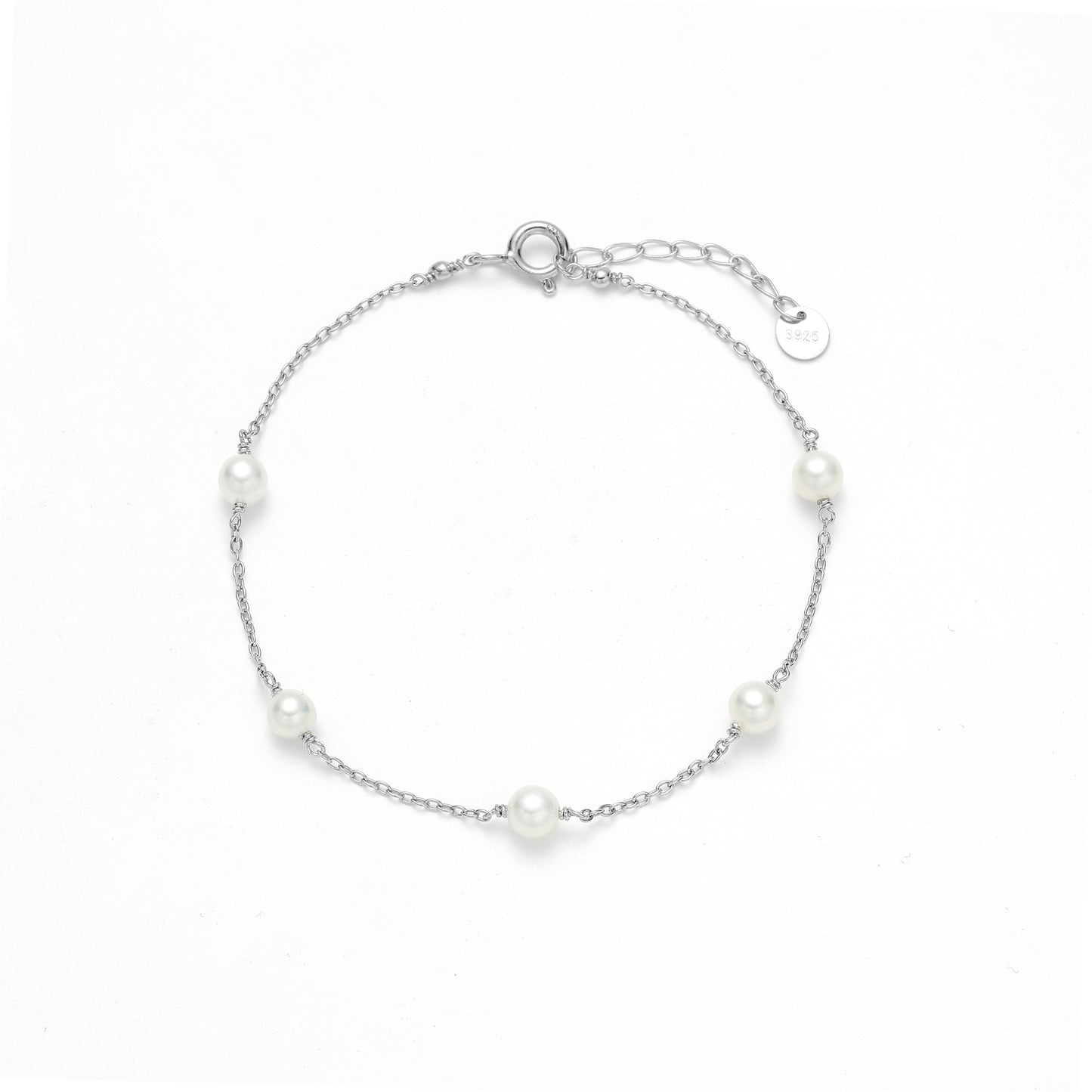 Sterling Silver Pearl Bracelet - Astrid