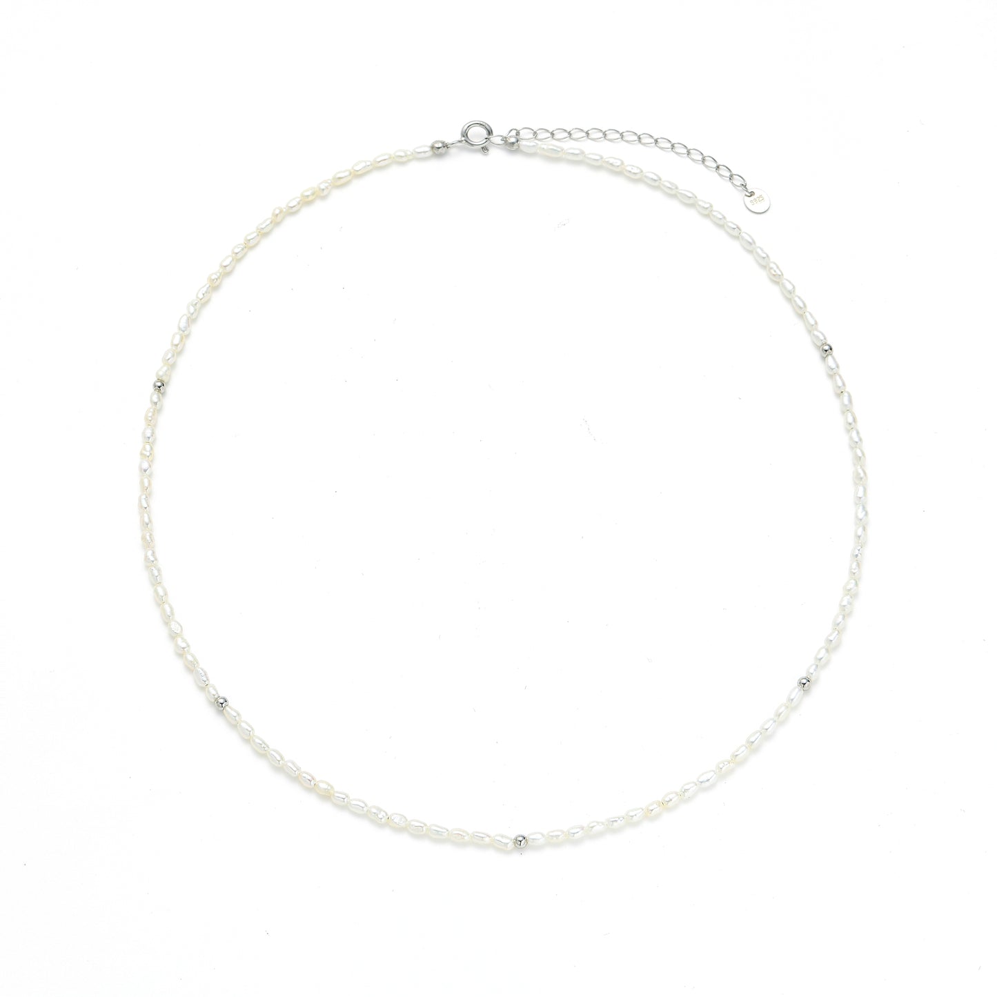 Sterling Silver Pearl Necklace - Milky Way