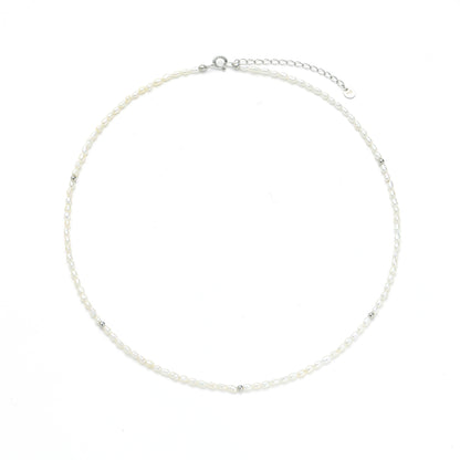 Sterling Silver Pearl Necklace - Milky Way