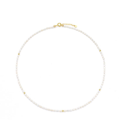 14K Gold Filled Pearl Necklace - Milky Way