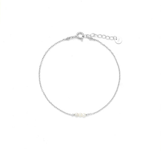 Sterling Silver Pearl Bracelet - Mira