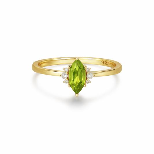 18K Gold Vermeil Peridot birthstone Ring