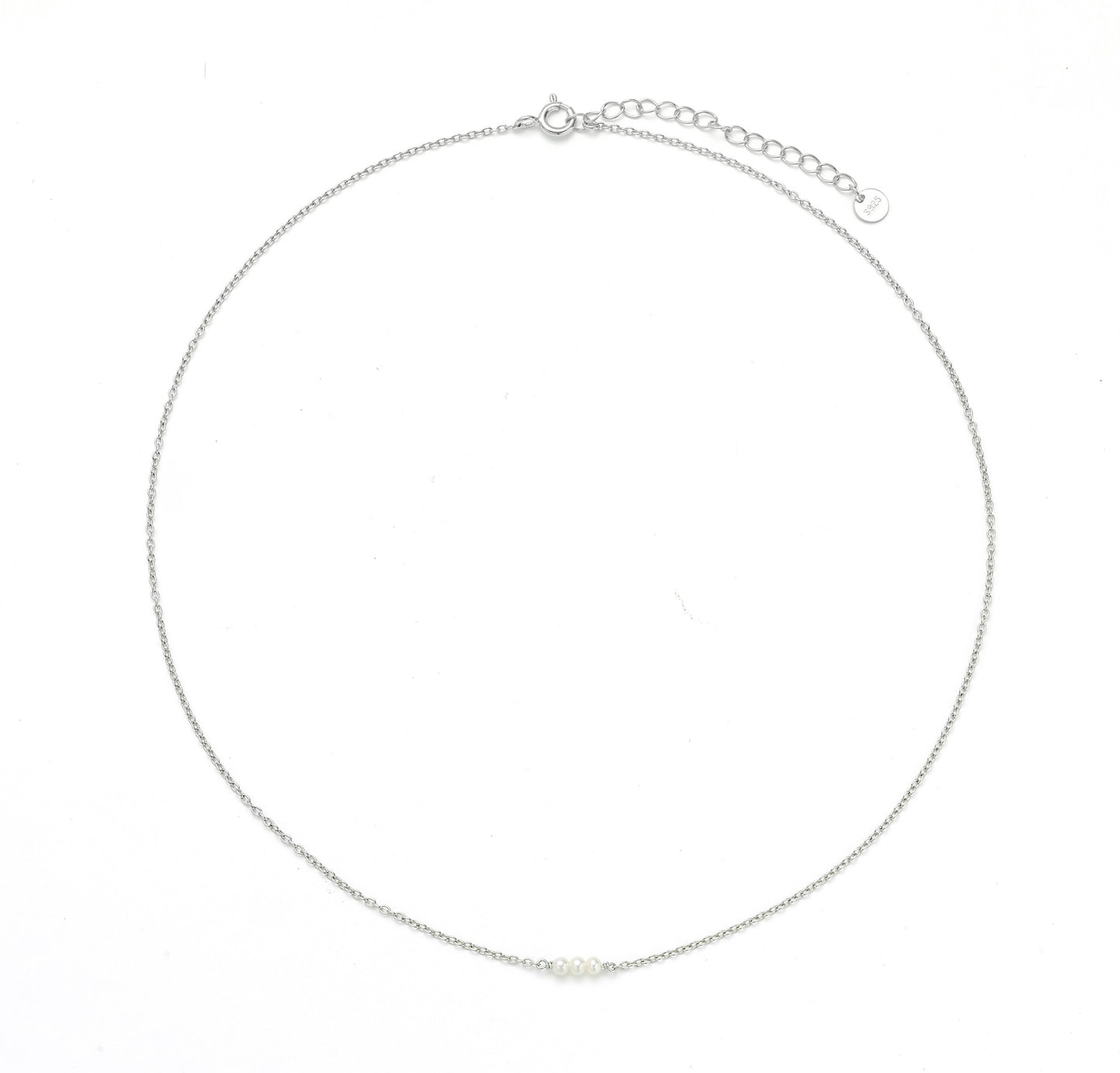 Sterling Silver Pearl Necklace - Mira