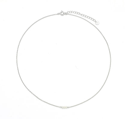 Sterling Silver Pearl Necklace - Mira