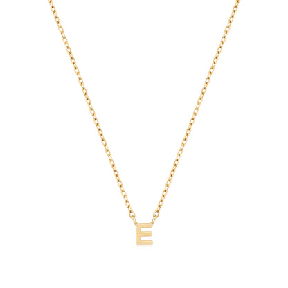 9K Solid Gold Initial Charm Necklace