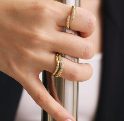 14K Gold Vermeil Linquid Sparkle ring