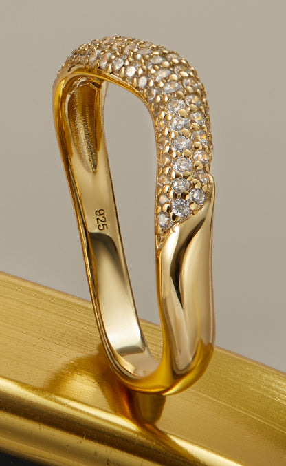 14K Gold Vermeil Linquid Sparkle ring