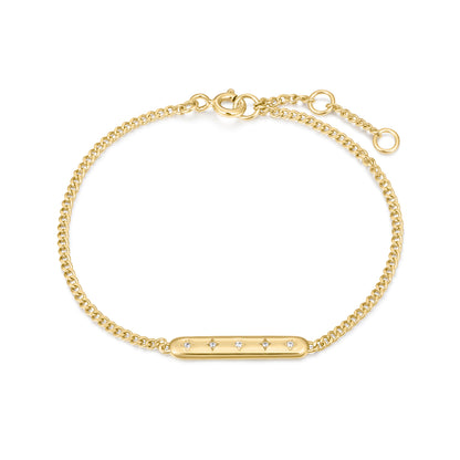 Sterling Silver 14K Gold Plated Galaxy Bracelet