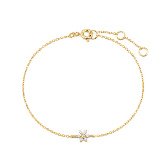 18K Gold Vermeil Snowflake Bracelet