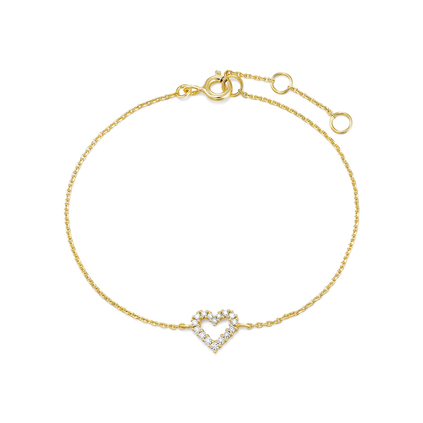 14k Gold Vermeil Eternal Heart Bracelet