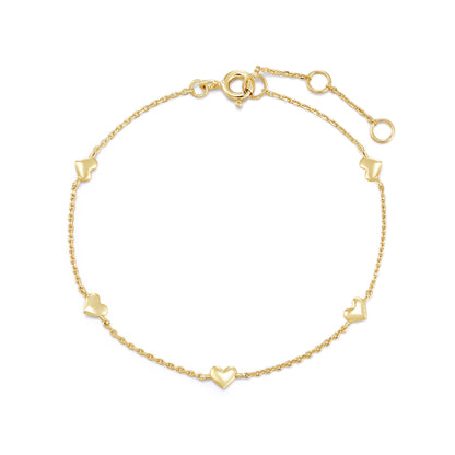 14k Gold Vermeil Eternal Heart Bracelet
