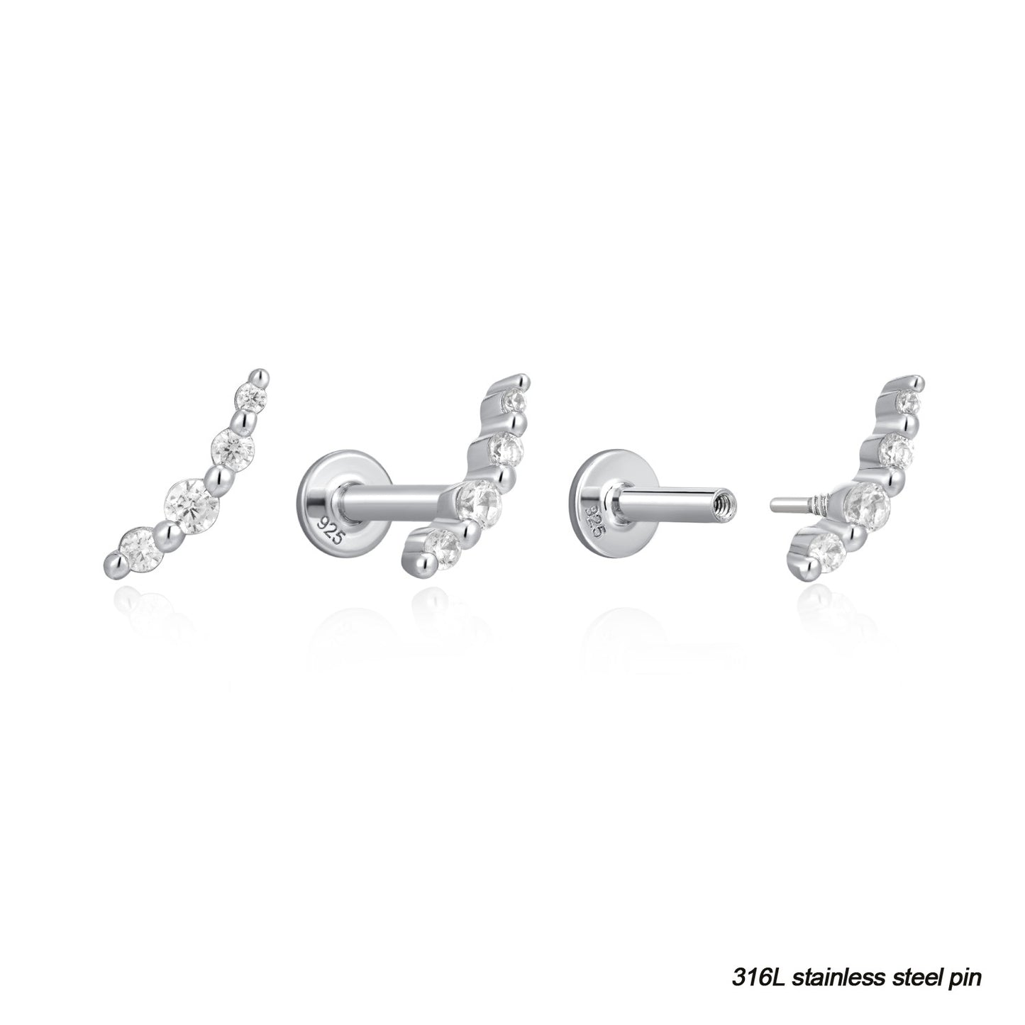 Sterling Silver Ear Party studs Earrings