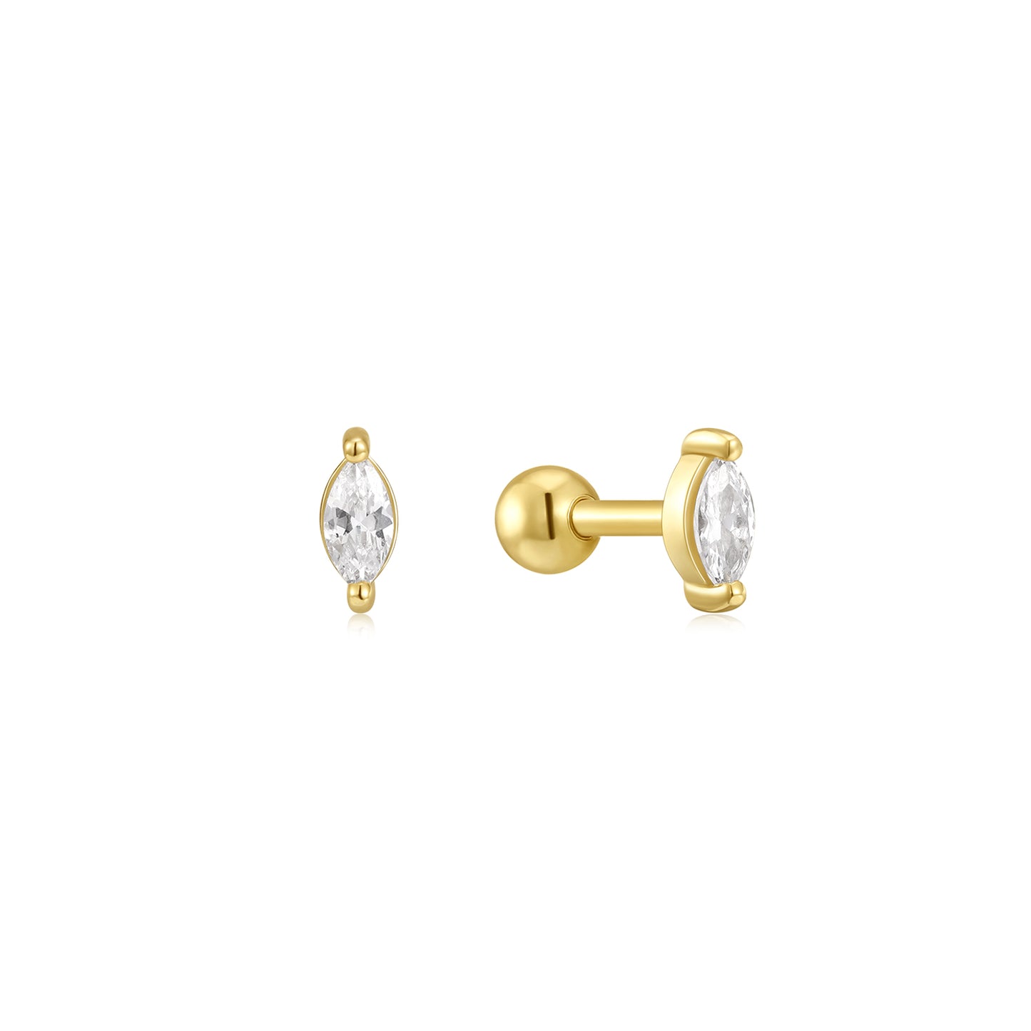 Sterling Silver 14K Gold Plating Ear Party Earring studs