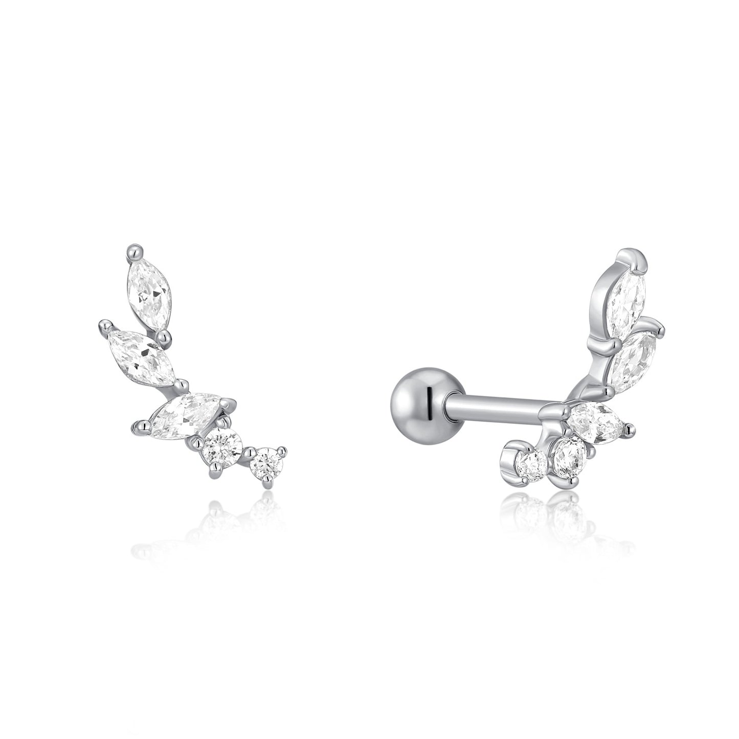 Sterling Silver Ear Party screw ball Studs