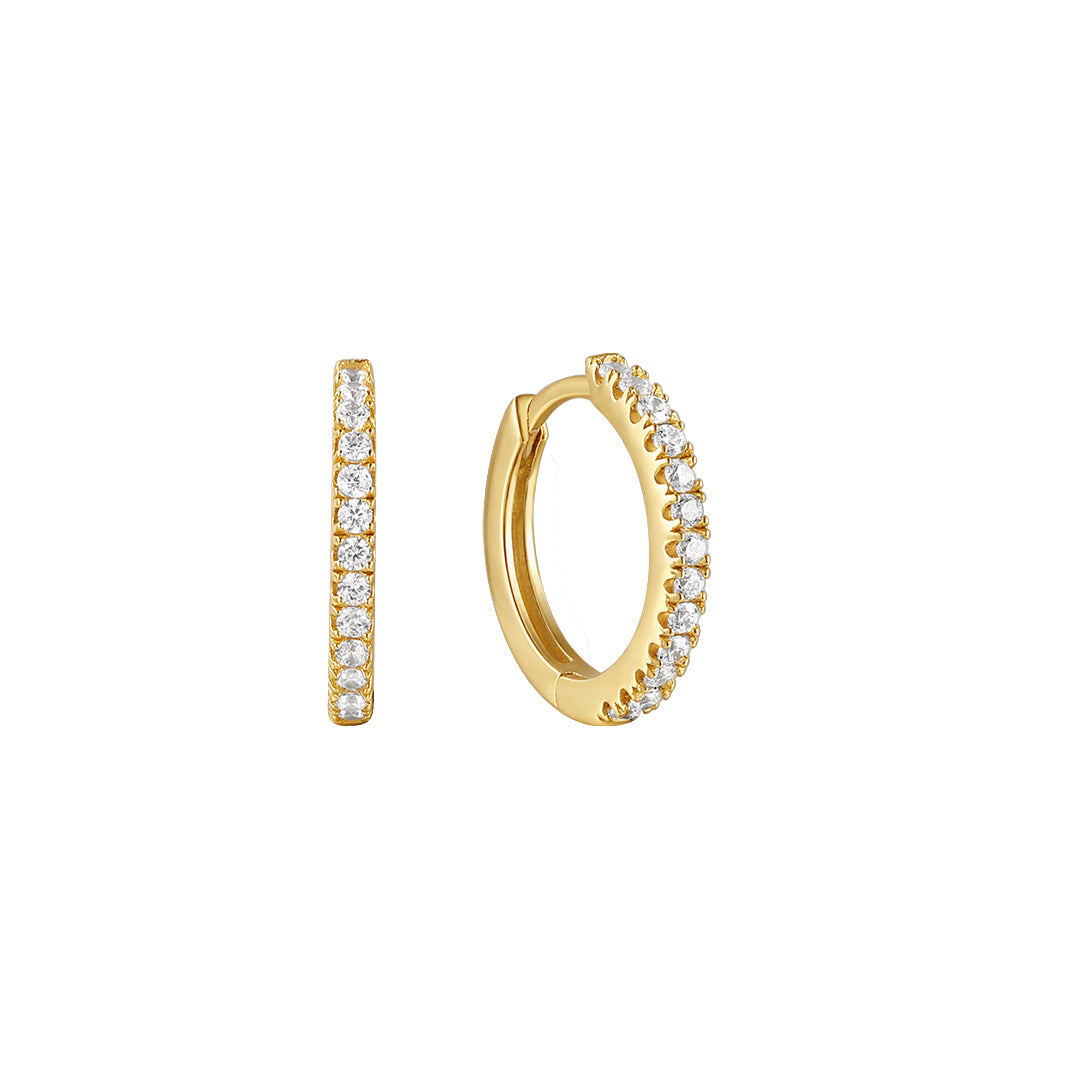 14k Gold Vermeil Ear Party Huggie Earrings