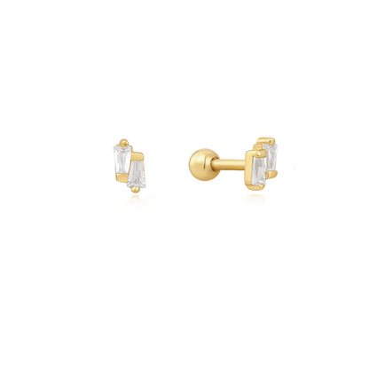 Sterling Silver 14K Gold Plating Ear Party screw ball studs