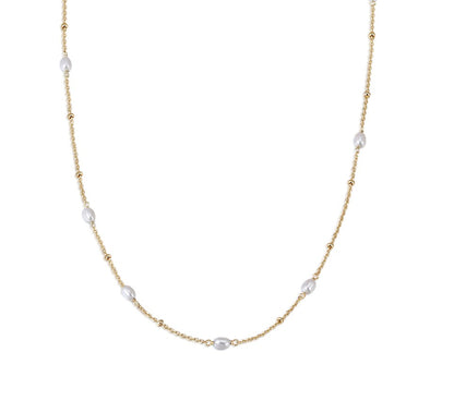 14k Gold Vermeil Starlit Pearl Necklace