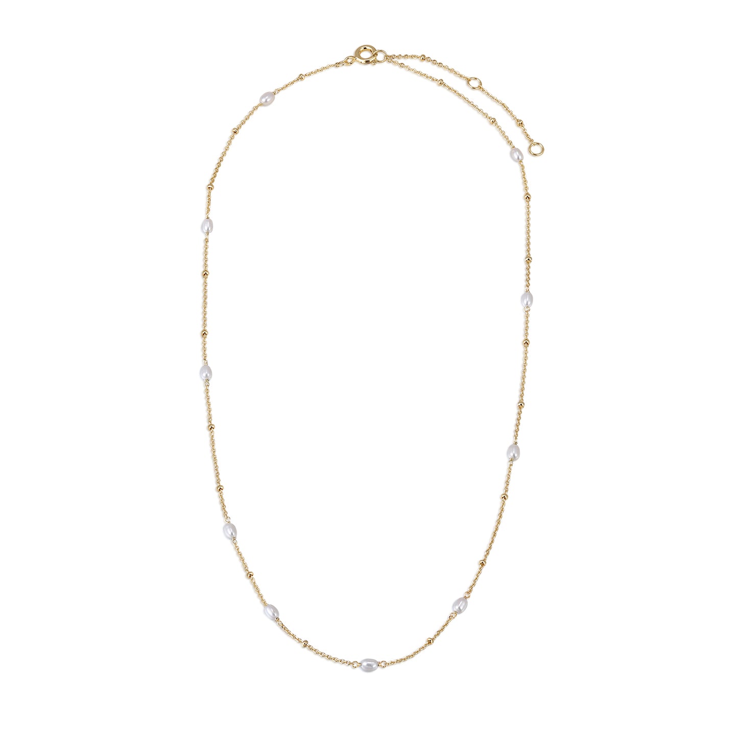 14k Gold Vermeil Starlit Pearl Necklace