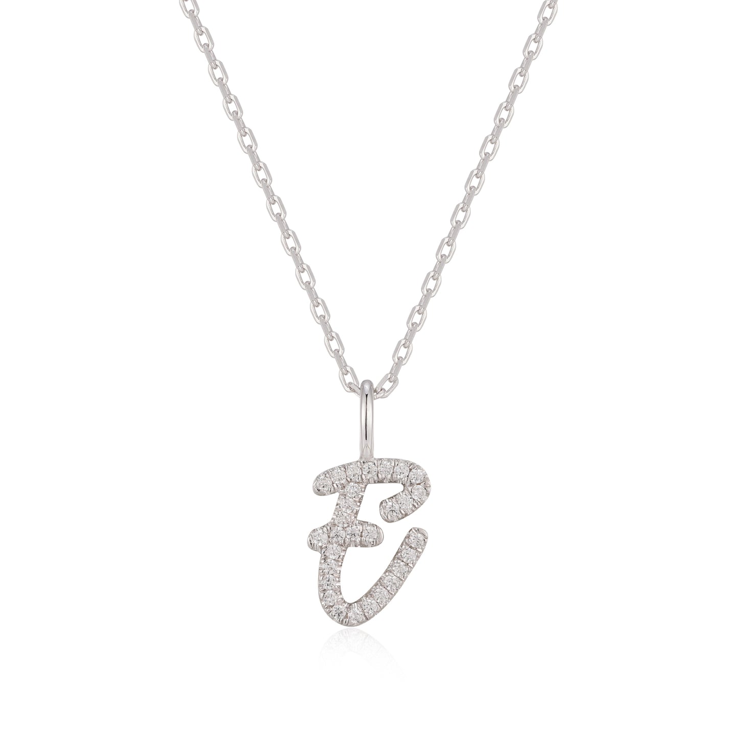 Sterling Silver Initial Charm Necklace