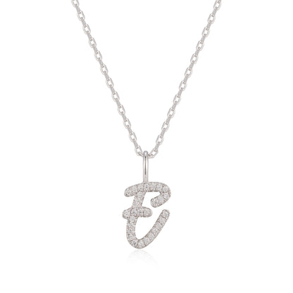 Sterling Silver Initial Charm Necklace