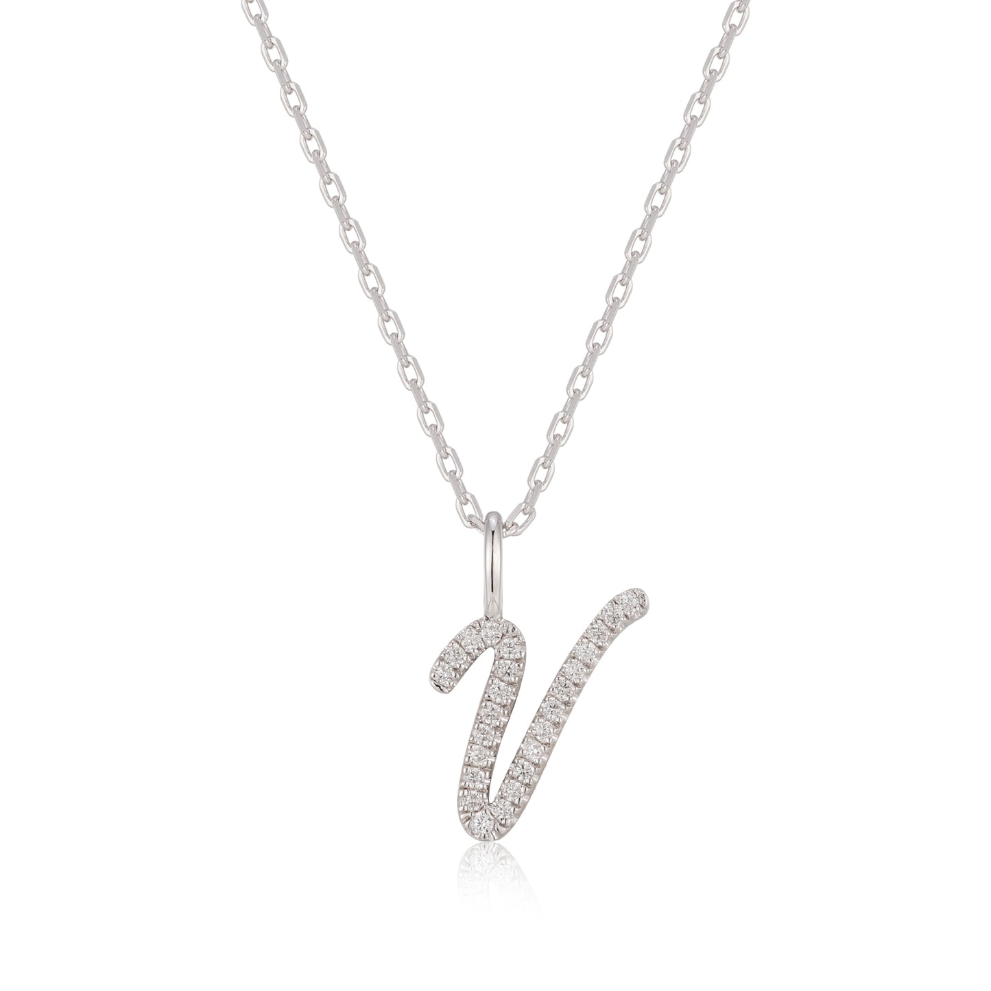 Sterling Silver Initial Charm Necklace