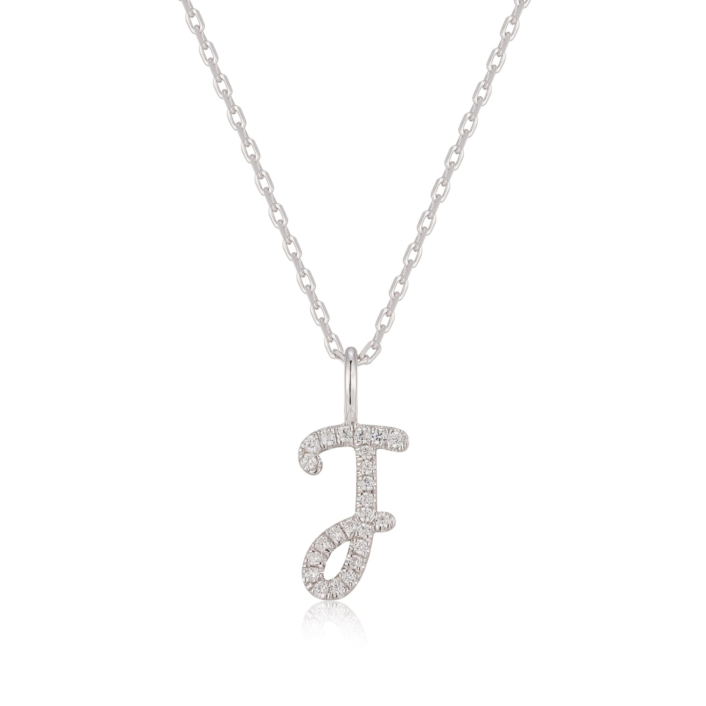 Sterling Silver Initial Charm Necklace
