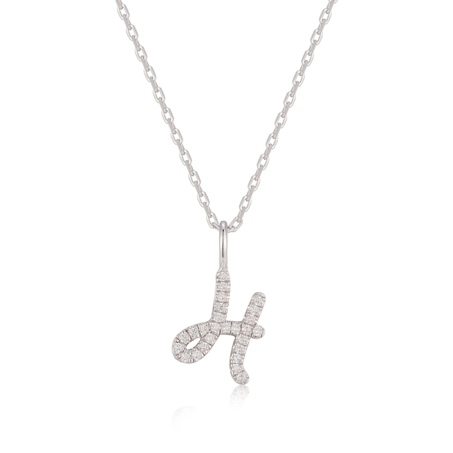 Sterling Silver Initial Charm Necklace