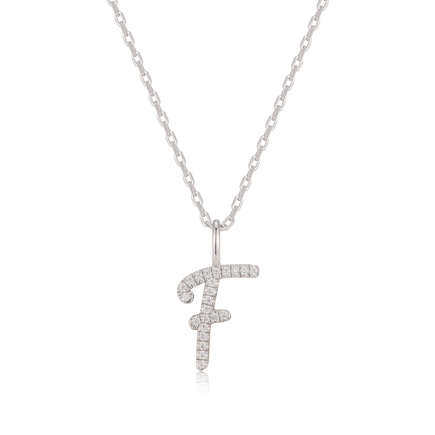 Sterling Silver Initial Charm Necklace