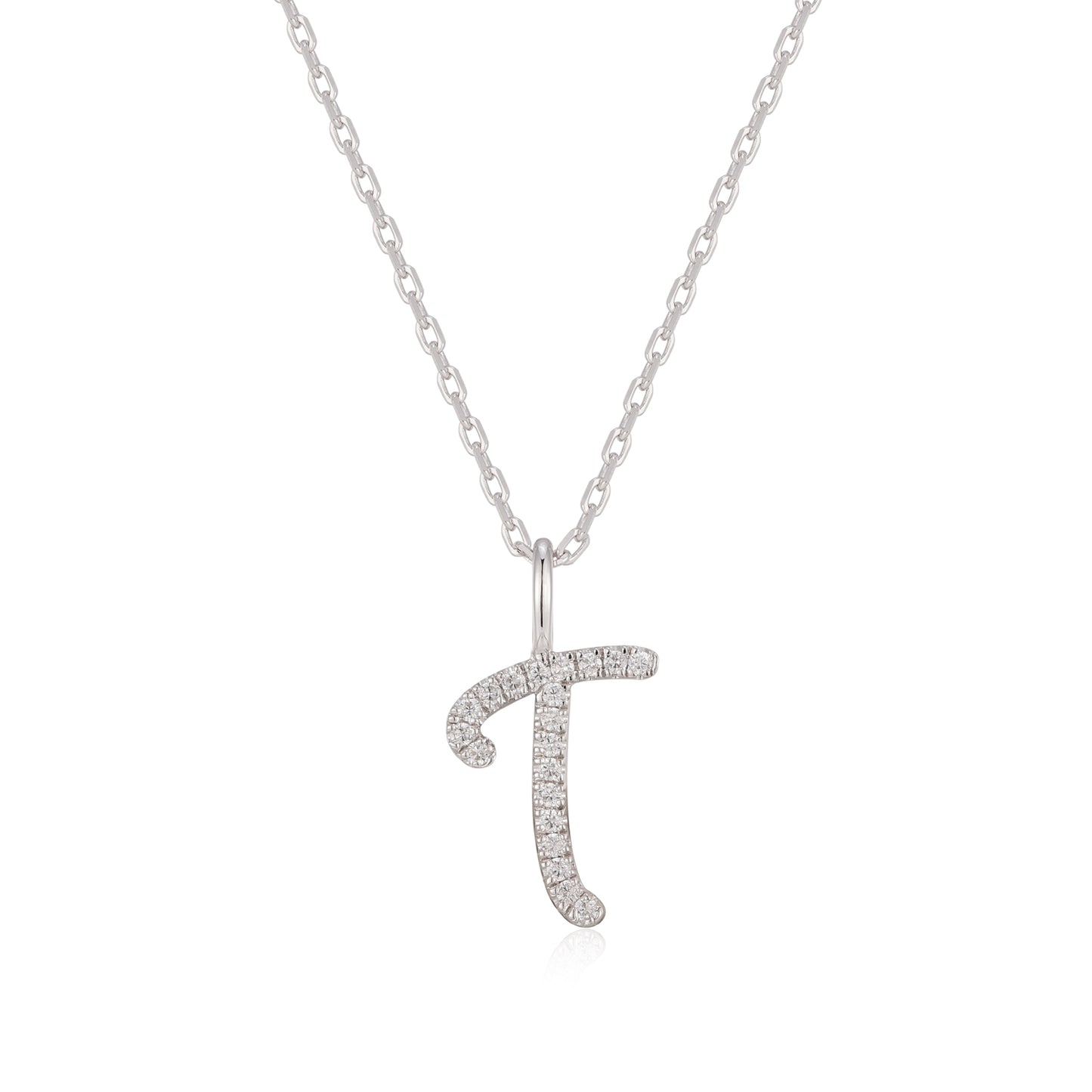 Sterling Silver Initial Charm Necklace