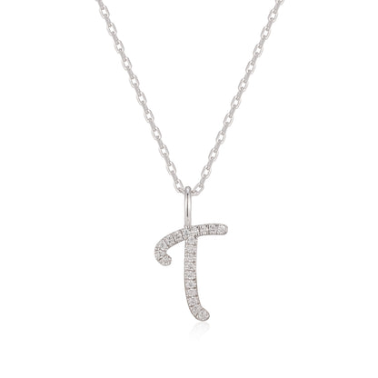 Sterling Silver Initial Charm Necklace