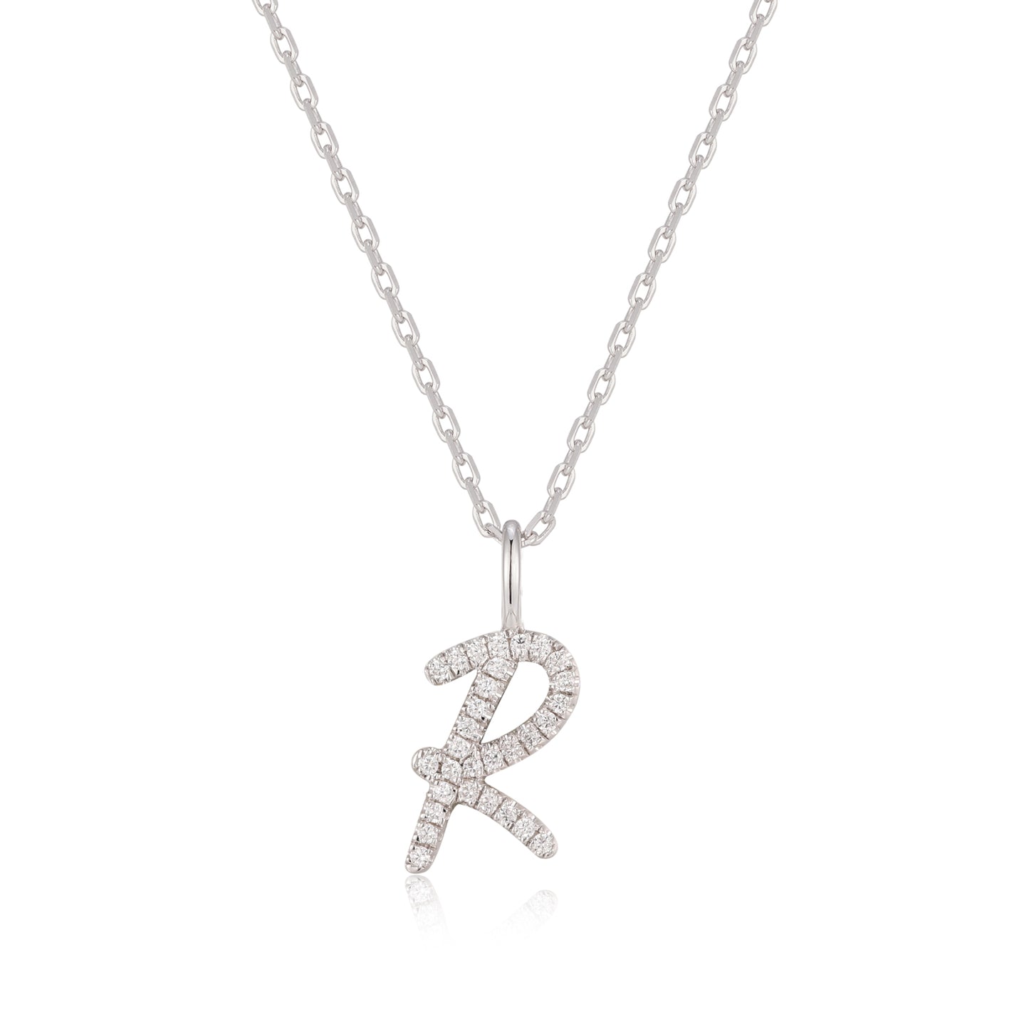 Sterling Silver Initial Charm Necklace