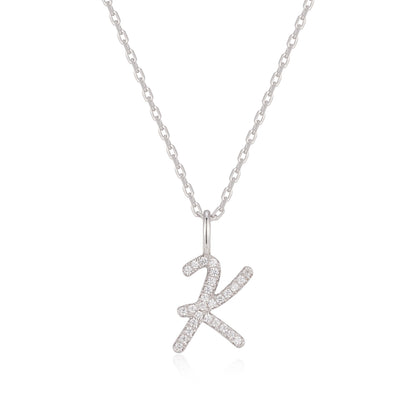 Sterling Silver Initial Charm Necklace
