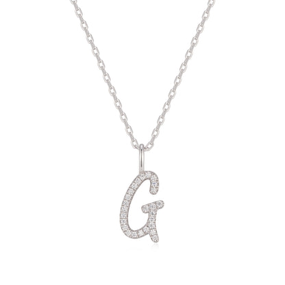 Sterling Silver Initial Charm Necklace