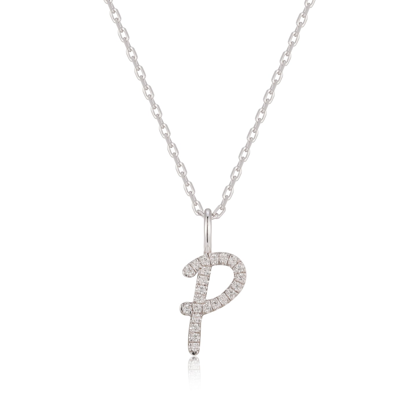 Sterling Silver Initial Charm Necklace
