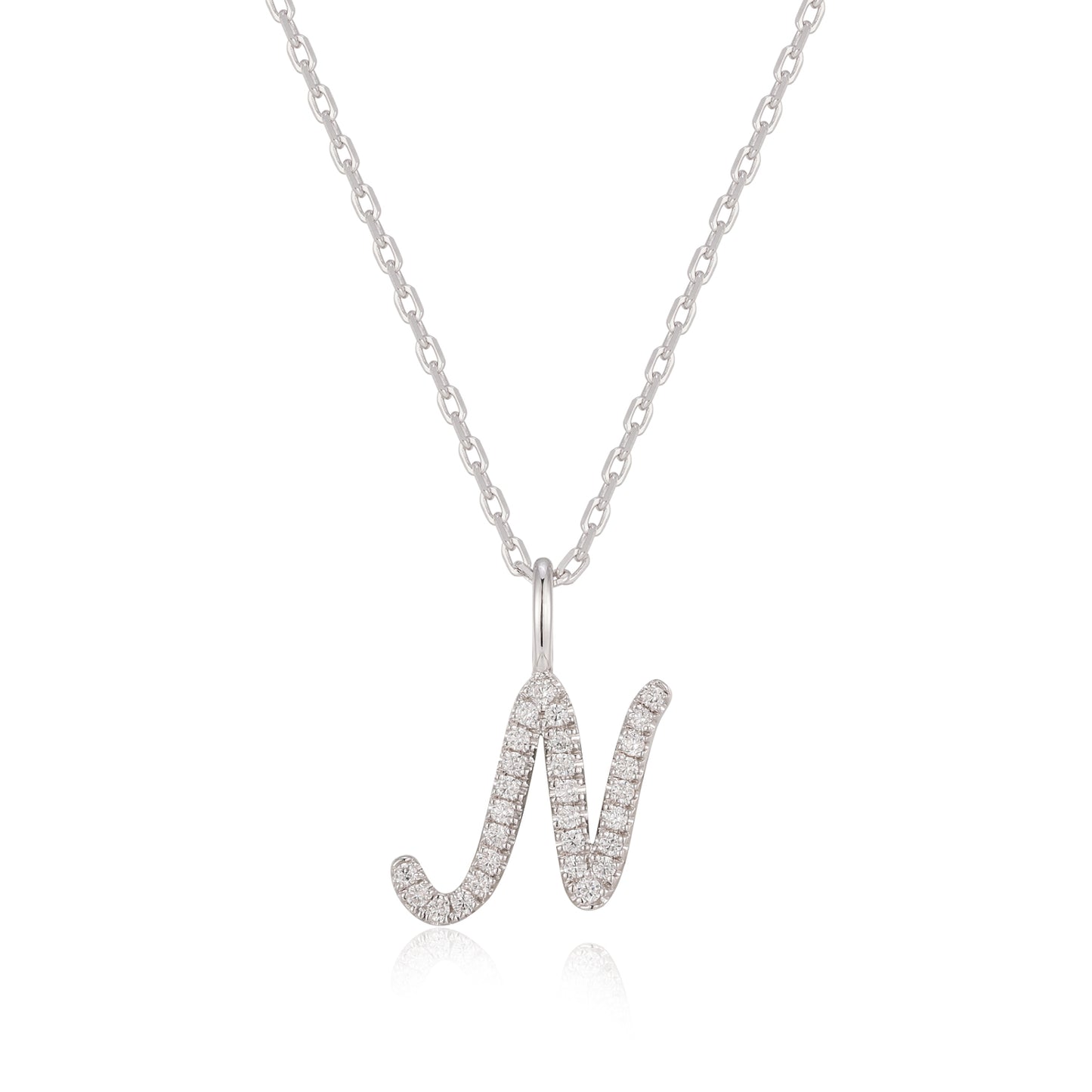 Sterling Silver Initial Charm Necklace
