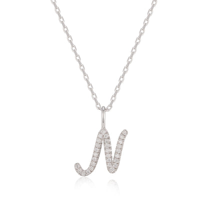 Sterling Silver Initial Charm Necklace