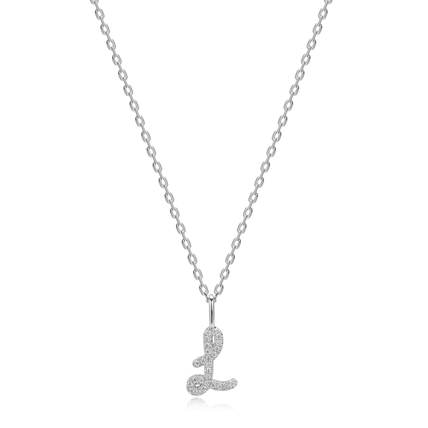 Sterling Silver Initial Charm Necklace