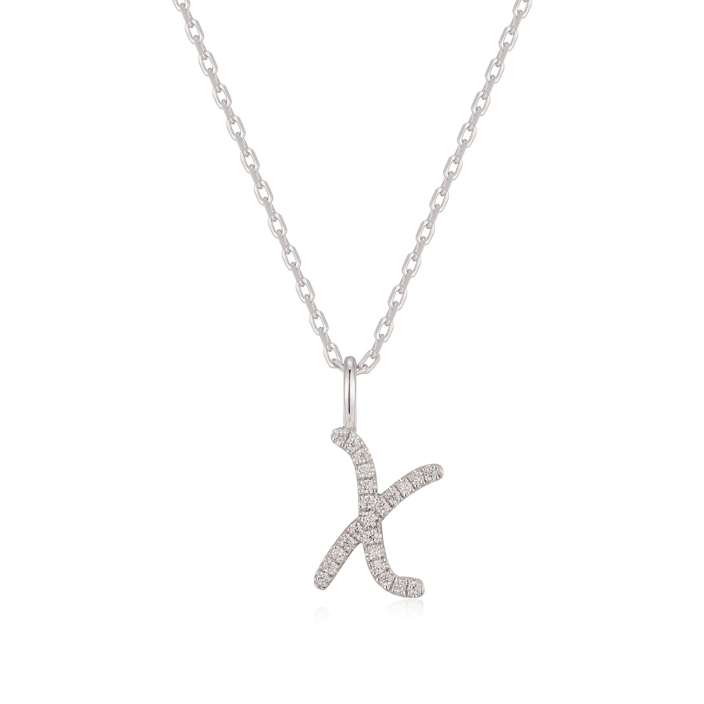 Sterling Silver Initial Charm Necklace
