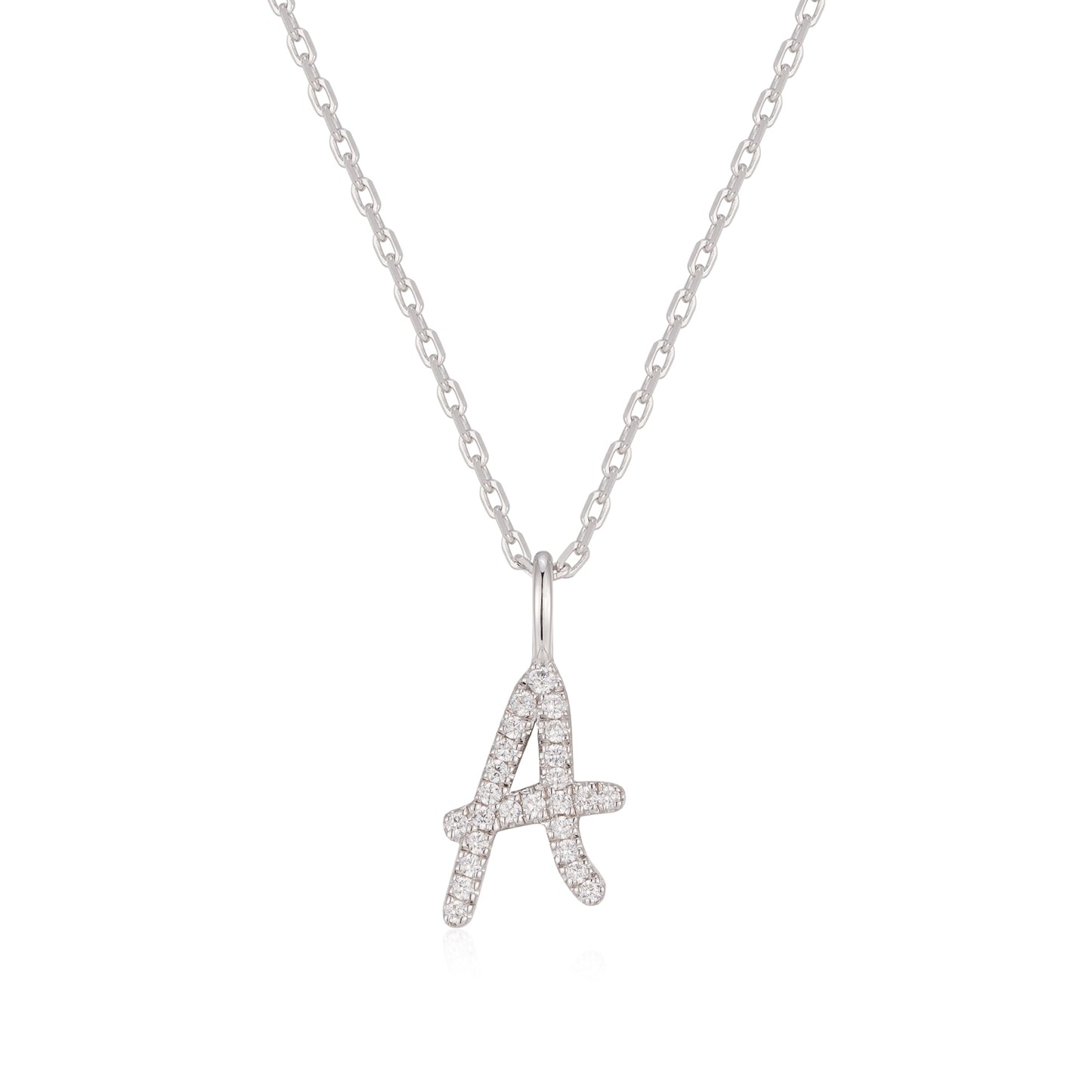 Sterling Silver Initial Charm Necklace