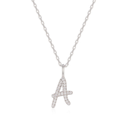 Sterling Silver Initial Charm Necklace