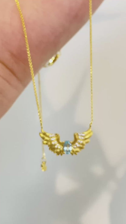 18K Gold Plated Angel Wings Necklace